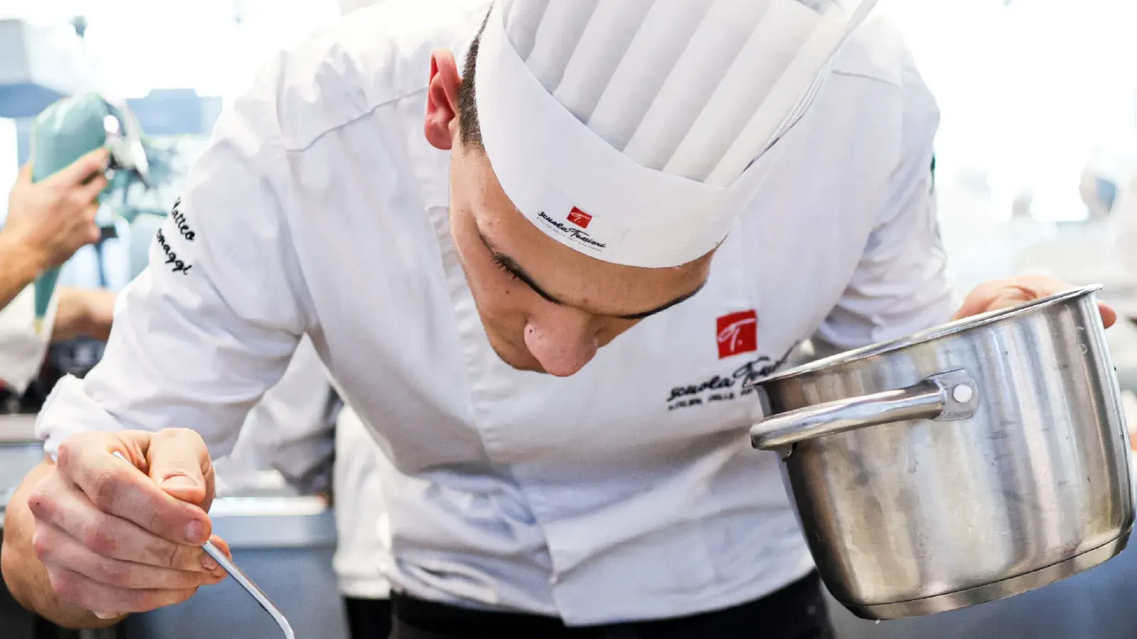 Studente del corso di cucina