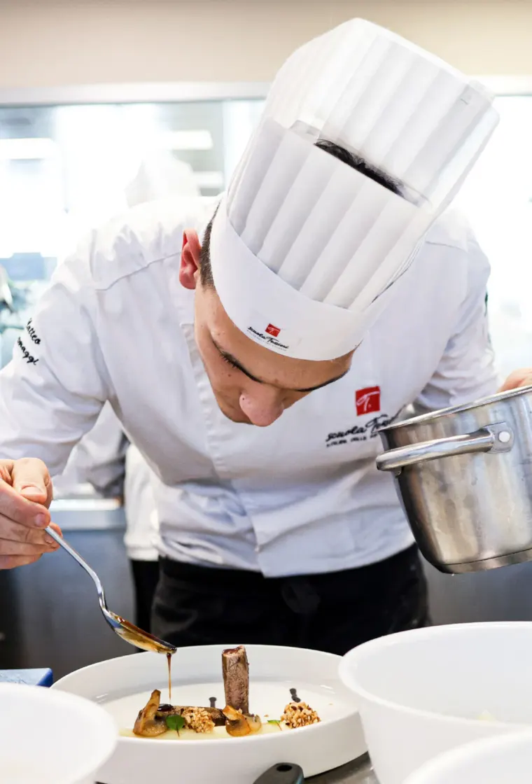 Studente del corso di cucina